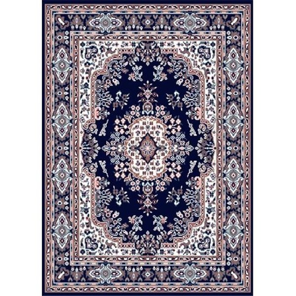 Home Dynamix Home Dynamix 769924013670 1 ft. 9 in. x 7 ft. 2 in. Premium Sakarya Runner Area Border Rug - Navy Blue 769924013670